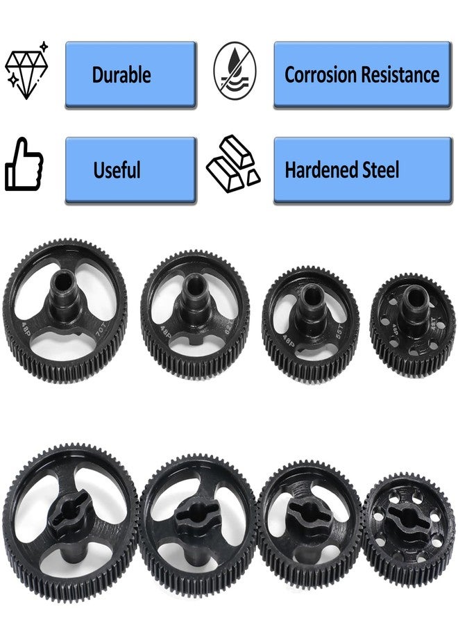 تروس Qloi-LeUe المسننة 48T 55T 62T 70T 48P مصنوعة من الفولاذ المقوى لسيارات Traxxas 1/10 Ford Bronco 4-Tec 2.0/4-TEC 3.0 قطع غيار الترقية (62T) - Image 4